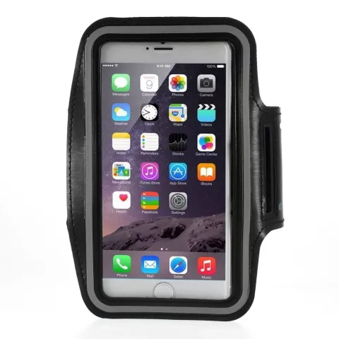 Hardloopband iPhone Plus / Max / Large Sport Armband voor Mobiel / Telefoon - Zwart