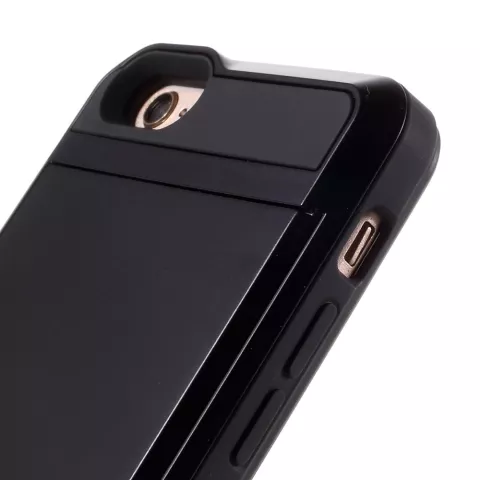 Secret Pasjeshouder hoesje iPhone 6 6s Hardcase - Portemonnee - Wallet - Zwart