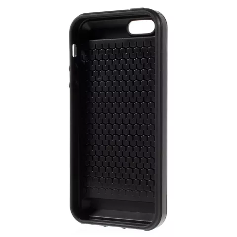 Secret Pasjeshouder hoesje iPhone 5 5s SE 2016 hardcase - Portemonnee - Wallet - Zwart