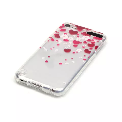 Beschermhoesje TPU iPod touch 5 6 7 hartjes doorzichtig