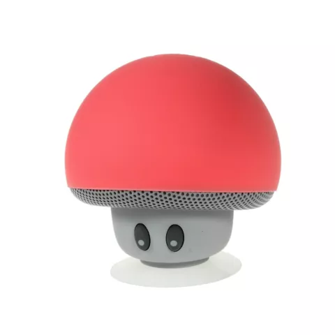 Draadloze bluetooth speaker paddenstoel rood mushroom