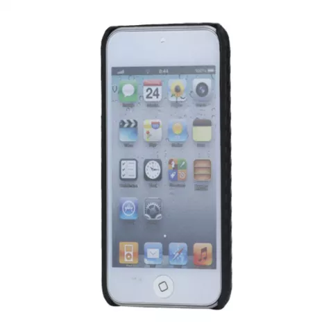 Carbon fiber style hoesje iPod Touch 5 6 7 hardcase beschermhoes zwart