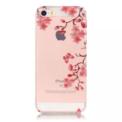 Bloesem TPU iPhone 5 5s SE 2016 hoesje cover - Doorzichtig - Bloemtakken - Bloemen