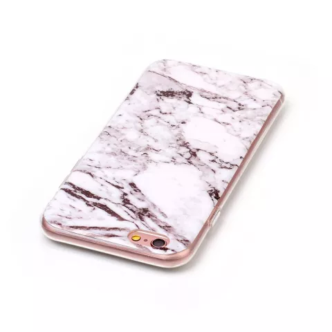 Marmer hoesje cover case iPhone 6 6s silicone - Marble - Wit