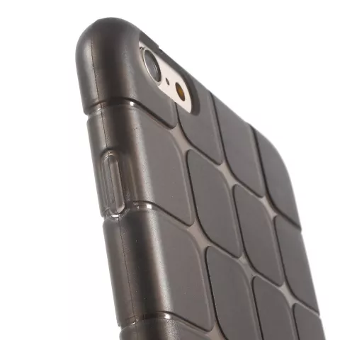 iPhone 6 6s grijs geblokt hoesje TPU cover extra bescherming