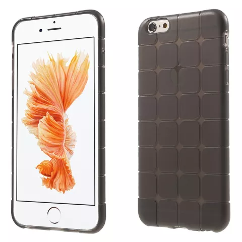 iPhone 6 6s grijs geblokt hoesje TPU cover extra bescherming