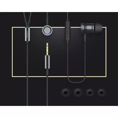 Rock Mula stereo oortjes high quality in-ear zwart