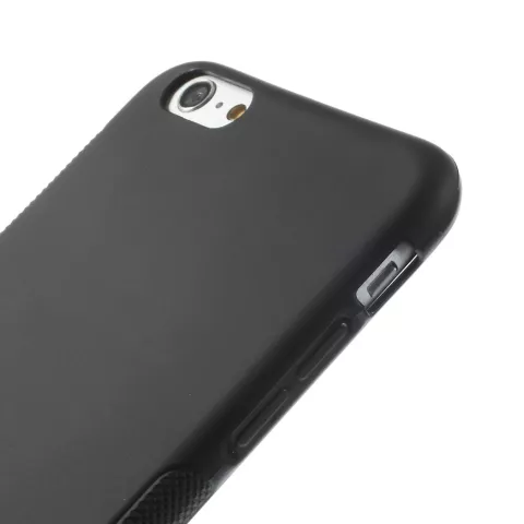 Zwart TPU hoesje iPhone 6 6s effen silicone cover Black extra grip