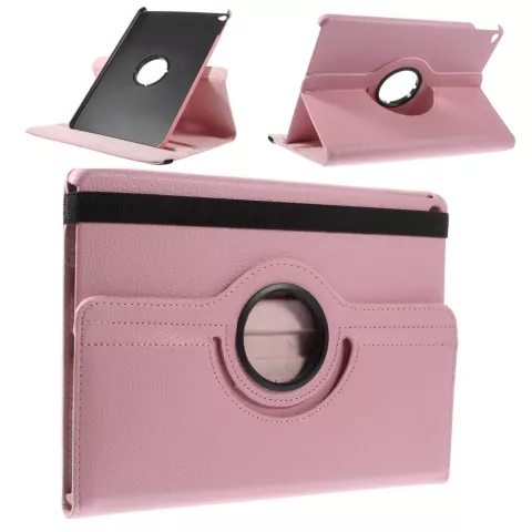 Roze iPad Air 2 hoesje case met draaibare cover standaard