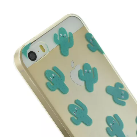 Transparant cactus iPhone 5, 5s en SE 2016 TPU hoesje cover