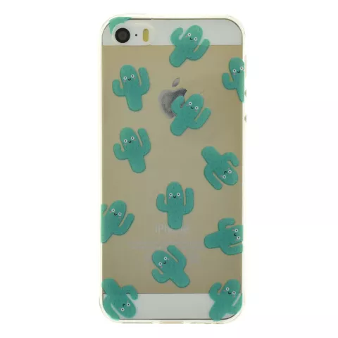 Transparant cactus iPhone 5, 5s en SE 2016 TPU hoesje cover