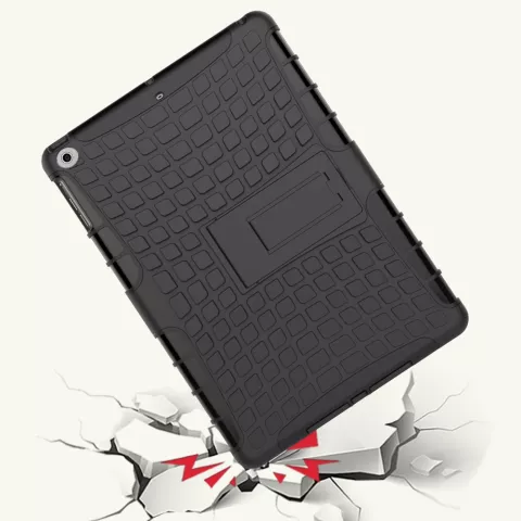 Zwarte survivor geschikt voor iPad 2017 2018 case hoes standaard