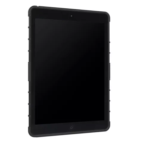 Zwarte survivor geschikt voor iPad 2017 2018 case hoes standaard