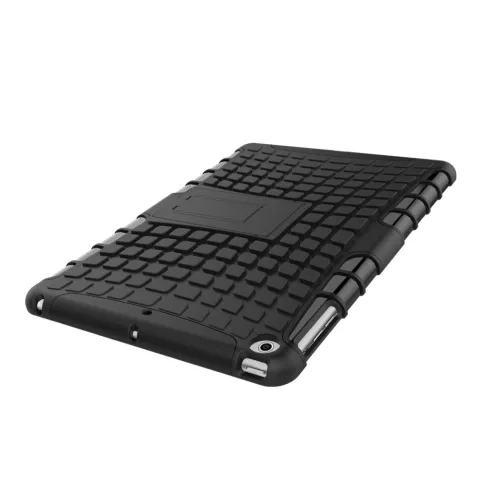 Zwarte survivor geschikt voor iPad 2017 2018 case hoes standaard