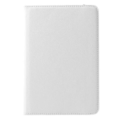 Witte lederen iPad mini 4 &amp; iPad mini 5 (2019) draaibare case hoes