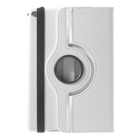 Witte lederen iPad mini 4 &amp; iPad mini 5 (2019) draaibare case hoes