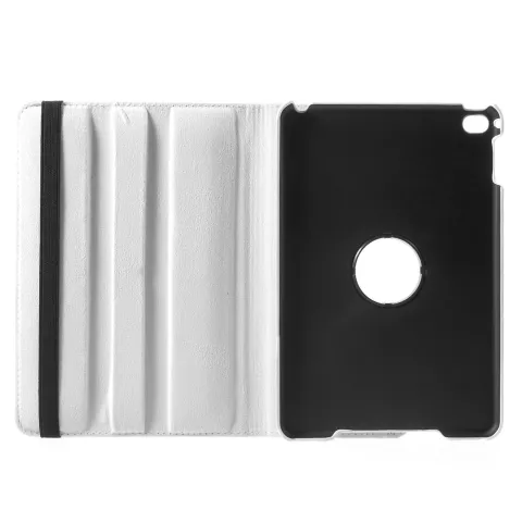 Witte lederen iPad mini 4 &amp; iPad mini 5 (2019) draaibare case hoes