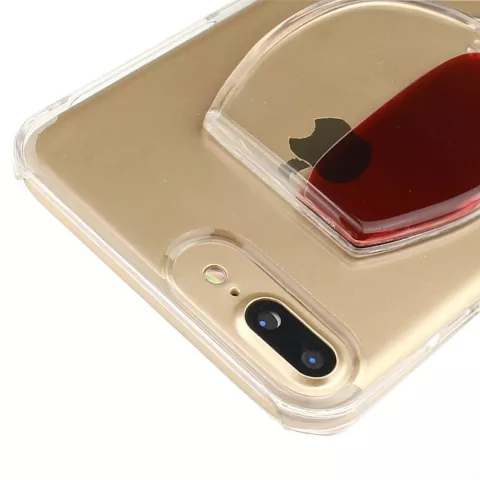 Doorzichtige hardcase wijn hoesje iPhone 7 Plus 8 Plus cover