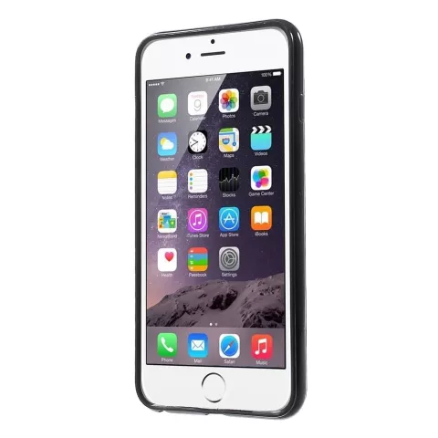 Zwart gouden hartjes hoes geschikt voor iPhone 6 6s cover