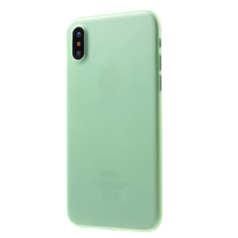 Groen hoesje iPhone X XS doorzichtig TPU case