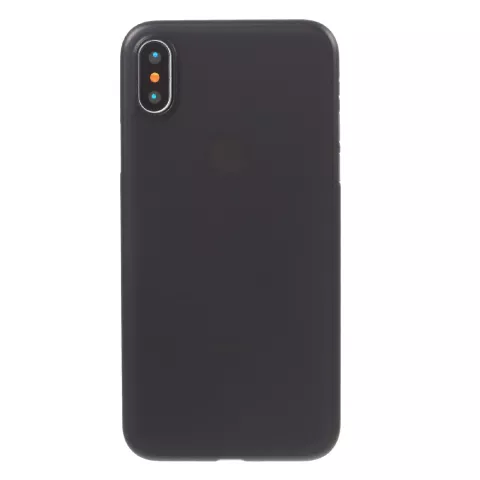 Zwart hoesje iPhone X XS TPU case doorzichtig