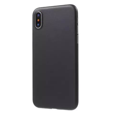 Zwart hoesje iPhone X XS TPU case doorzichtig