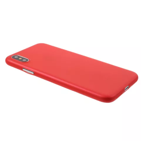 Rood iPhone X XS hoesje red doorzichtig TPU case