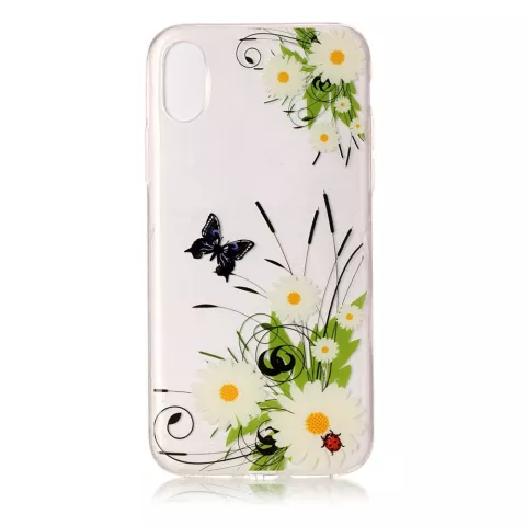 Lente madelief bloemen TPU hoesje iPhone X XS case cover