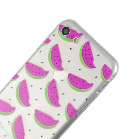 Doorzichtig watermeloen silicone hoesje iPhone 7 8 SE 2020 SE 2022 case cover watermelon