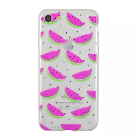 Doorzichtig watermeloen silicone hoesje iPhone 7 8 SE 2020 SE 2022 case cover watermelon