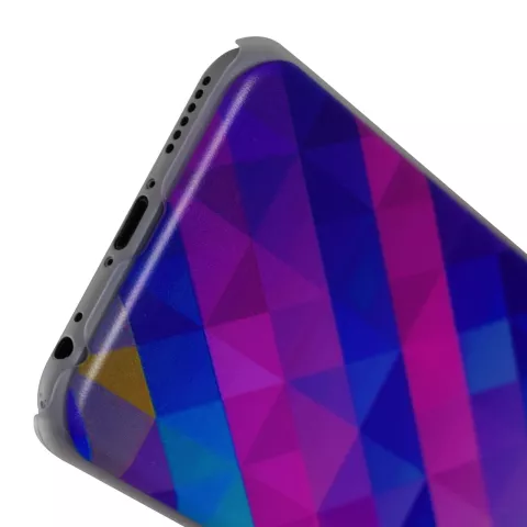 Blauw paarse driehoek geschikt voor iPhone 6 Plus 6s Plus hardcase hoesje cover