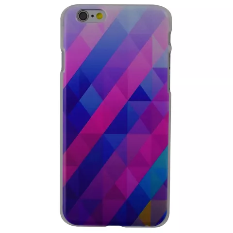 Blauw paarse driehoek geschikt voor iPhone 6 Plus 6s Plus hardcase hoesje cover
