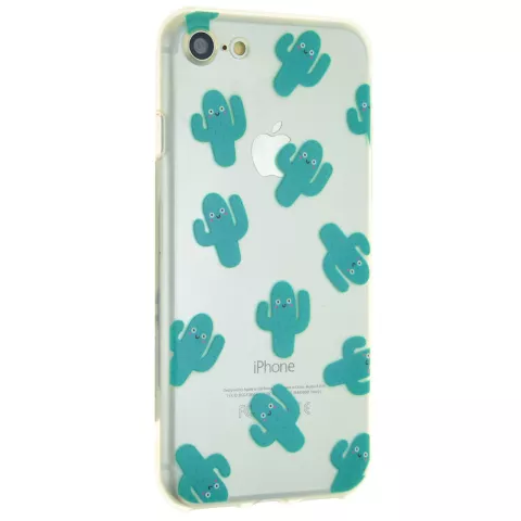 Doorzichtig cactus TPU hoesje iPhone 7 8 SE 2020 SE 2022 case cover