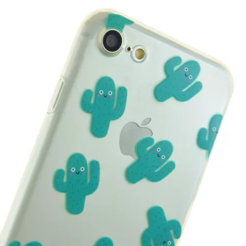 Doorzichtig cactus TPU hoesje iPhone 7 8 SE 2020 SE 2022 case cover