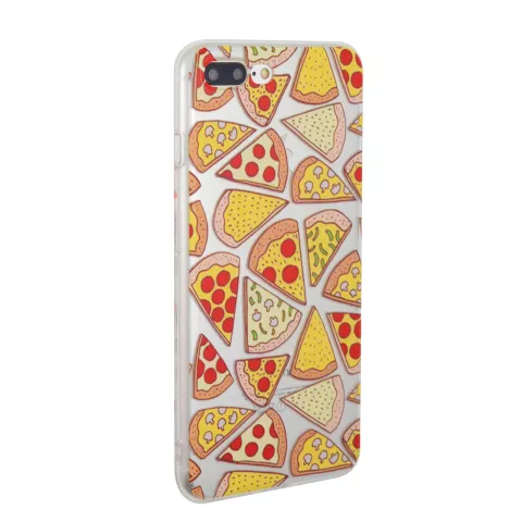 Transparant Pizza hoesje iPhone 7 Plus 8 Plus case cover doorzichtig