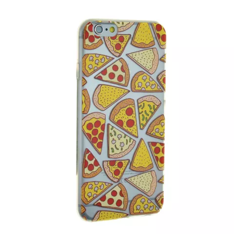 Transparant Pizza hoesje iPhone 6 Plus 6s Plus case cover TPU cover