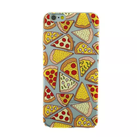 Transparant Pizza hoesje iPhone 6 Plus 6s Plus case cover TPU cover
