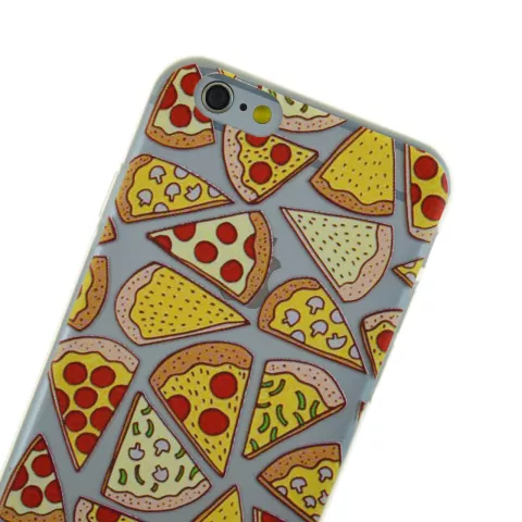 Transparant Pizza hoesje iPhone 6 Plus 6s Plus case cover TPU cover