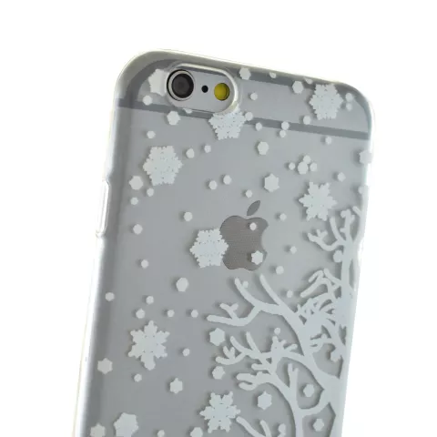 Wit winter kerst silicone iPhone 6 Plus 6s Plus hoesje case cover