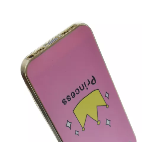 Roze Amsterdam Princess iPhone 5 5s SE 2016 TPU hoesje case kroontje cover
