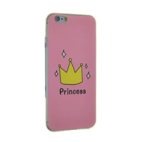 Roze Amsterdam Princess iPhone 6 6s hoesje case kroontje cover