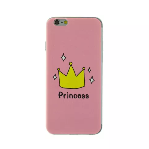 Roze Amsterdam Princess iPhone 6 6s hoesje case kroontje cover