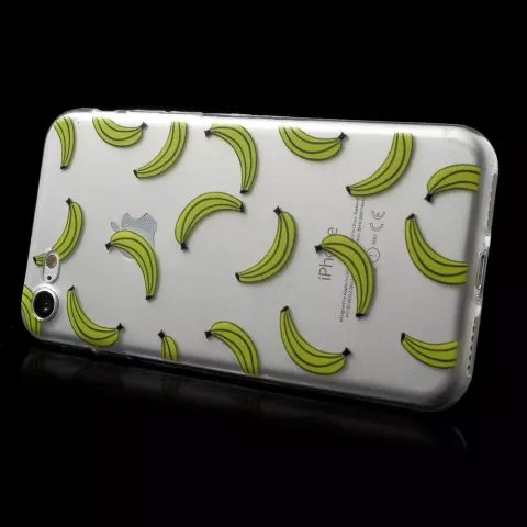 Doorzichtig banaan hoesje iPhone 7 8 SE 2020 SE 2022 case fruit cover