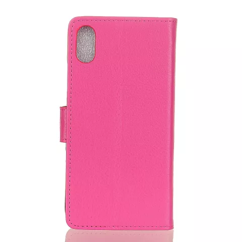 Roze portemonnee iPhone X XS hoes Bookcase lederen wallet
