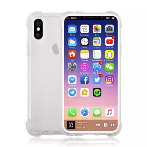 TPU stevig hoesje doorzichtig bescherming iPhone X XS case