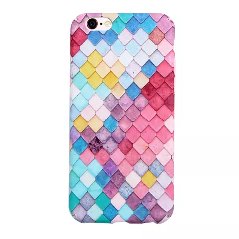 Gekleurde schubben hardcase iPhone 6 6s hoesje cover