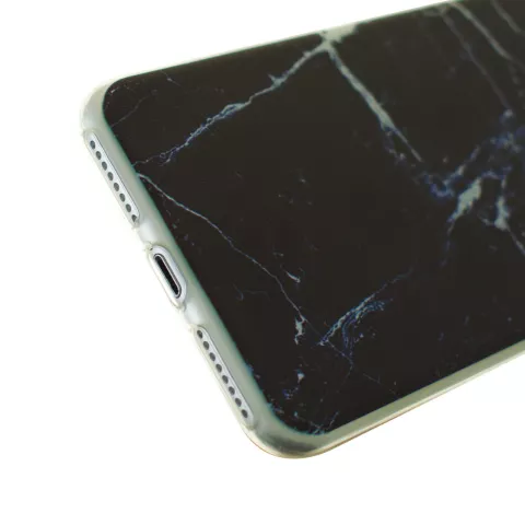 Zwart marmer TPU hoesje iPhone 7 Plus 8 Plus marble cover