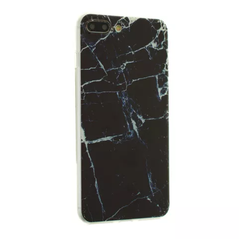 Zwart marmer TPU hoesje iPhone 7 Plus 8 Plus marble cover