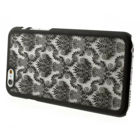Zwart Barok hoesje iPhone 6 6s hardcase case henna damask flower