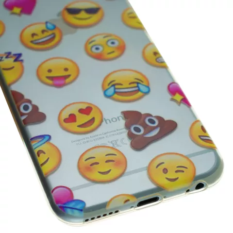 Transparant Emoji iPhone 6 Plus 6s Plus hoesje case cover smiley